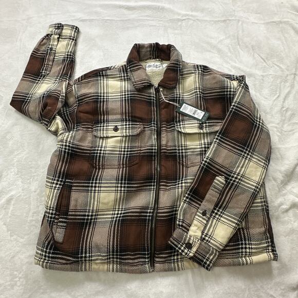 Alpine Design Shirt Jacket Shacket Women's Size Large Sherpa Lined Full Zip NEW - Picture 6 of 13